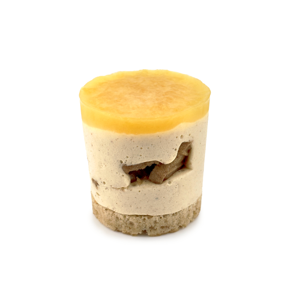 Spekulatius Tiramisu mit Orangengelee
Freistehend oder nachfüllbar für Gläser (140 ml)