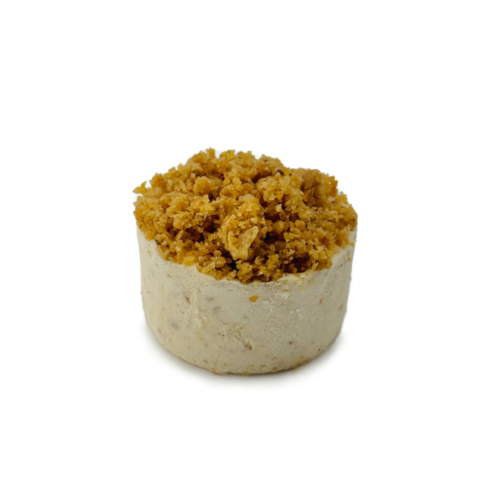Bratapfelmousse mit Walnuss-Zimt Crumble; freistehend oder Nachfüller für 80 ml Glas
