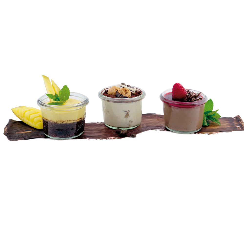 Dessertselektion vegan im Glas