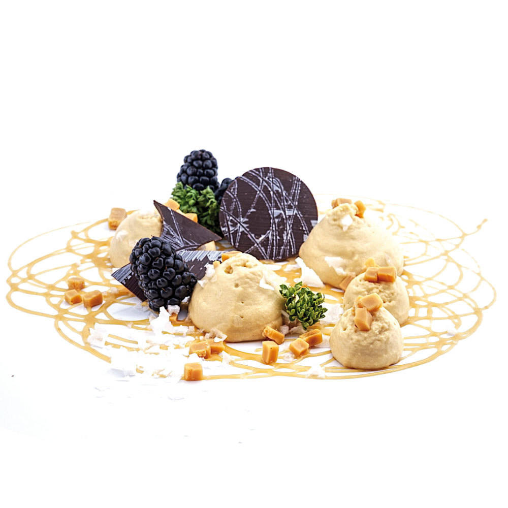 Salted Caramel Mousse im Spritzbeutel