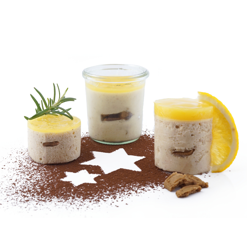Spekulatius-Tiramisu mit Orangengelee
Als Freisteher oder Nachfüller für 140ml Glas