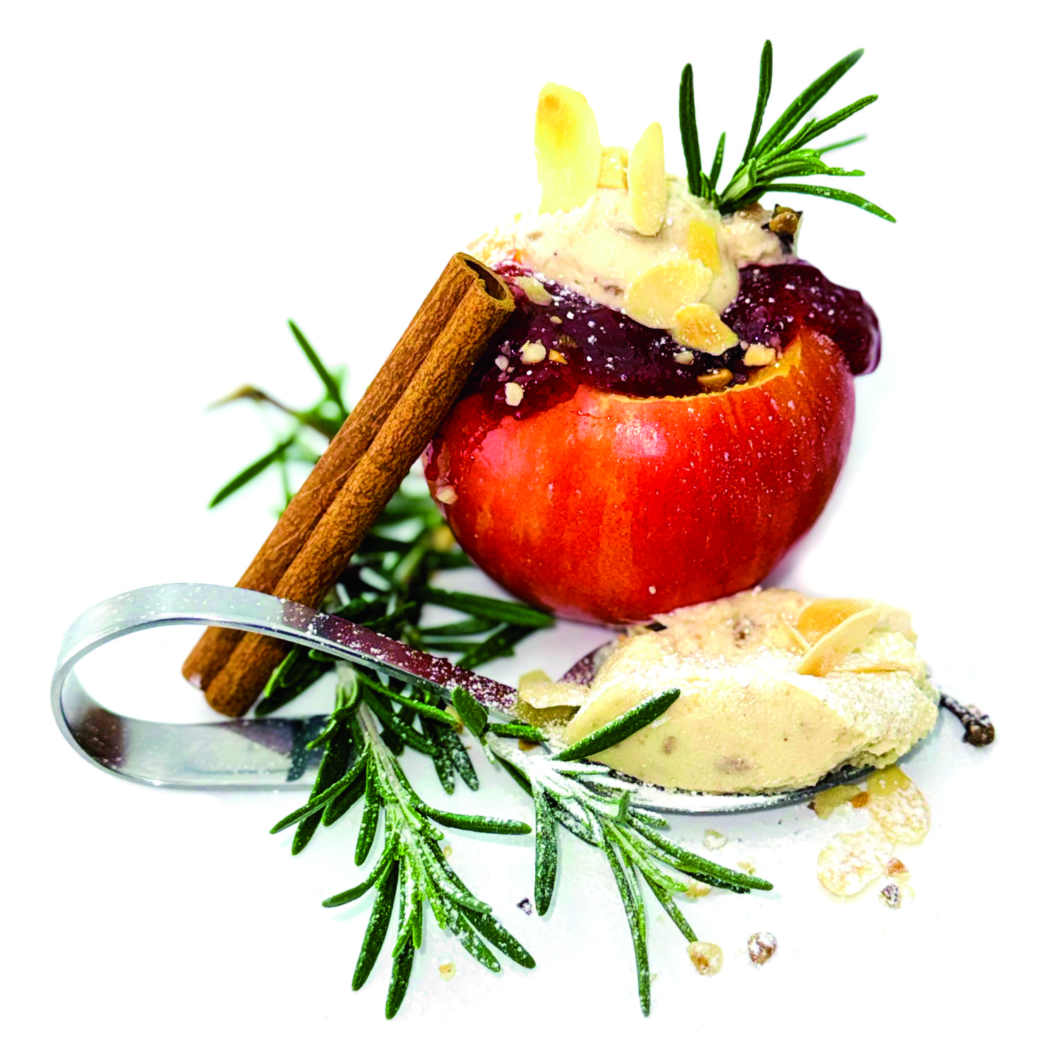 Bratapfelmousse im Spritzbeutel